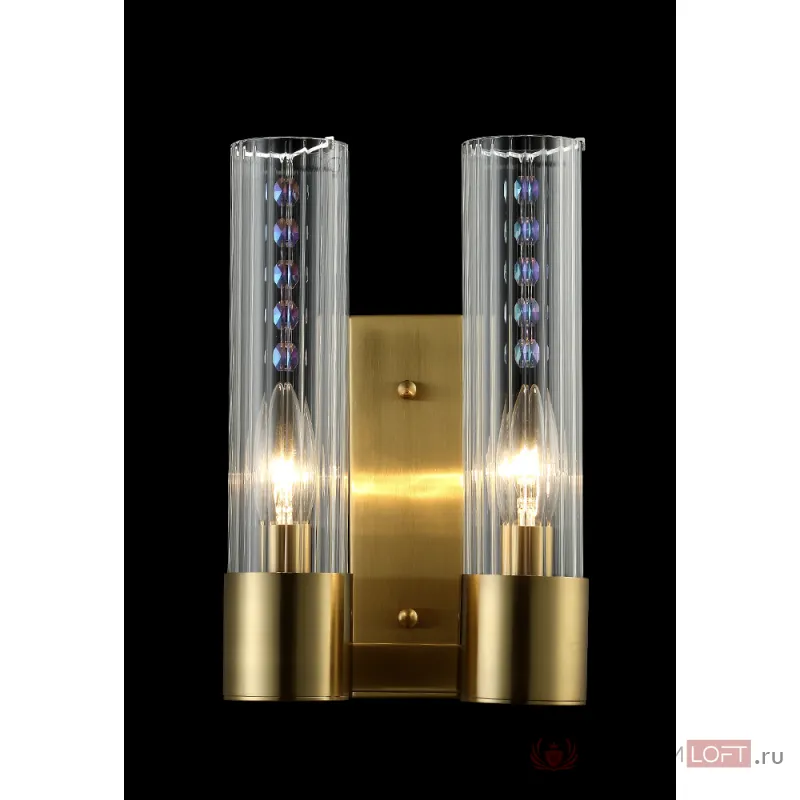 Бра Crystal L ux OTONO AP2 BRASS/TRANSPARENTE от ImperiumLoft