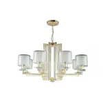 Люстра Crystal Lux NICOLAS SP-PL8 GOLD/WHITE от ImperiumLoft