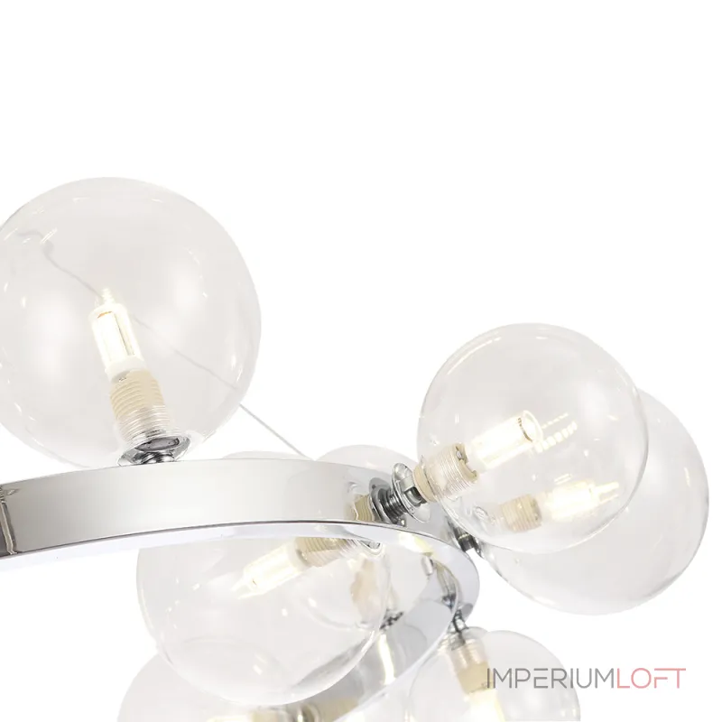Подвесная люстра Crystal Lux AGATA SP15 V2 CHROME/TRANSPARENTE