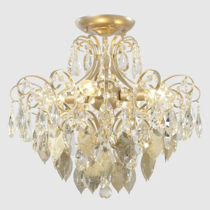Светильник потолочный Crystal Lux ESMIRALDA PL4 GOLD 0523/104 от ImperiumLoft