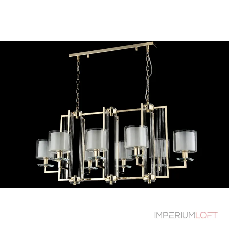 Подвесная люстра Crystal Lux NICOLAS SP8 L1000 GOLD/WHITE
