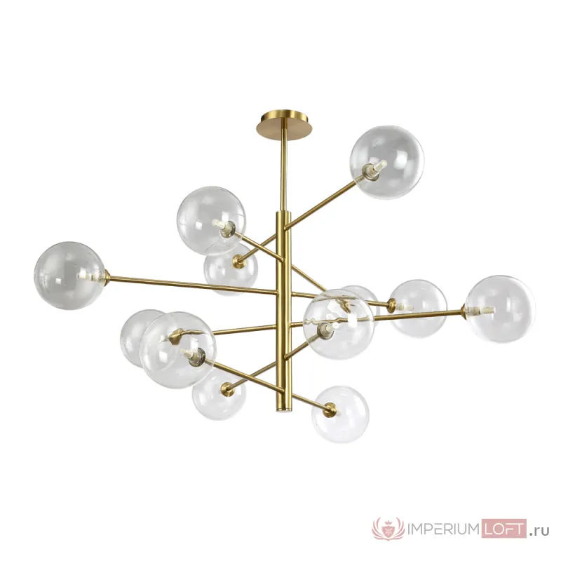 CRYSTAL LUX Люстра Crystal Lux MARZO SP12 BRONZE/TRANSPARENTE от ImperiumLoft