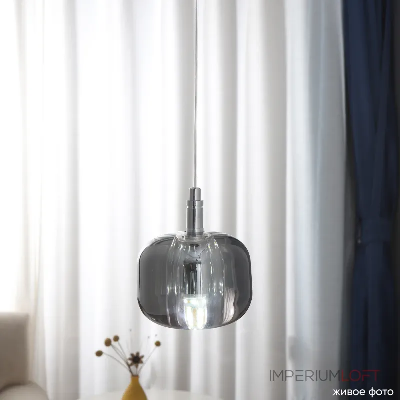 Подвесной светильник Crystal Lux BOX SP1 CHROME/SMOKE