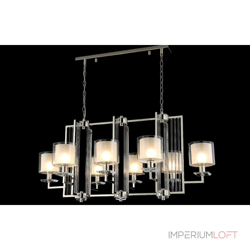 Подвесная люстра Crystal Lux NICOLAS SP8 L1000 GOLD/WHITE