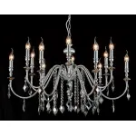 Подвесная люстра Crystal Lux MERCEDES SP6+6 CHROME/SMOKE