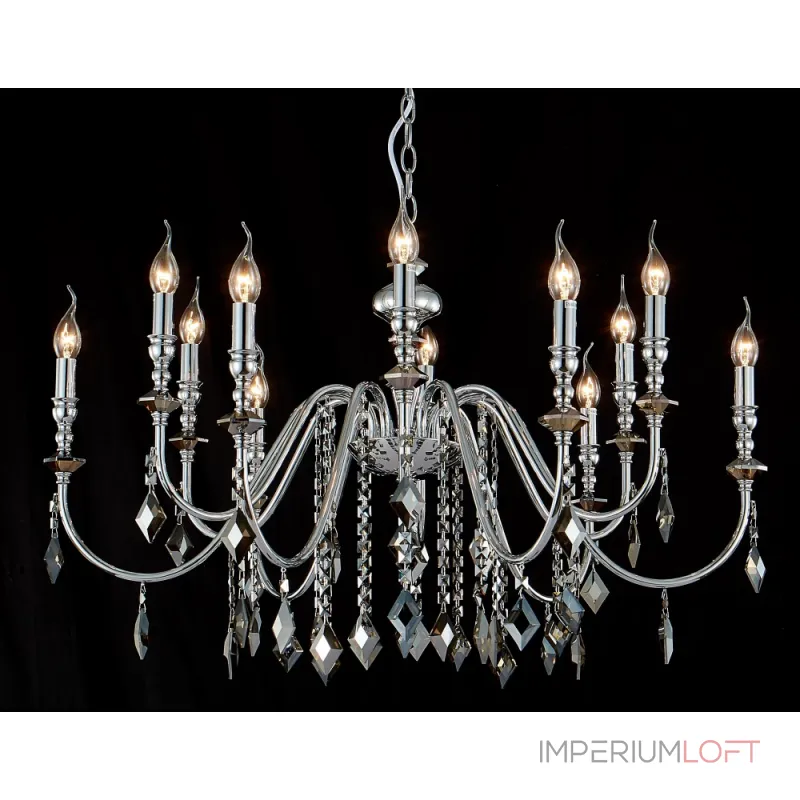 Подвесная люстра Crystal Lux MERCEDES SP6+6 CHROME/SMOKE