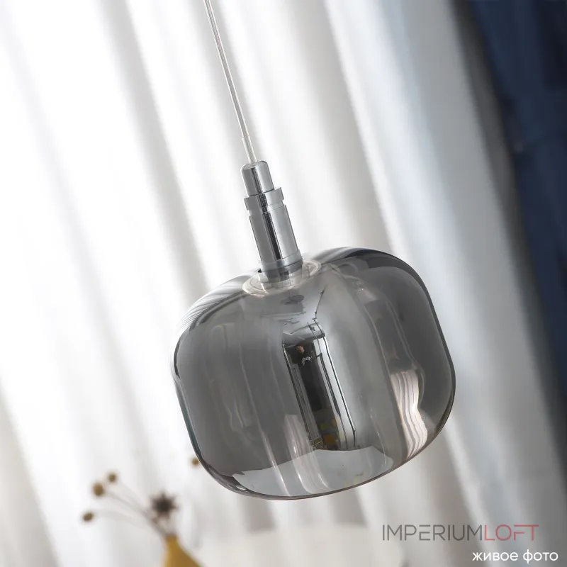 Подвесной светильник Crystal Lux BOX SP1 CHROME/SMOKE