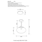 Светильник подвесной Crystal Lux MALAGA SP1 D280 GOLD