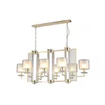 Подвесная люстра Crystal Lux NICOLAS SP8 L1000 GOLD/WHITE