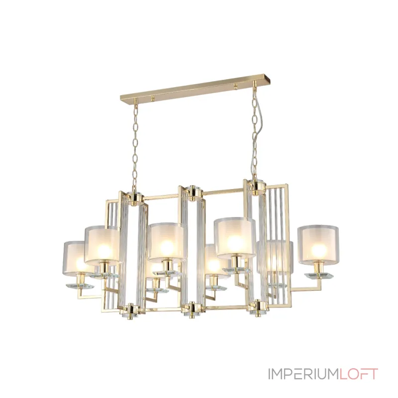 Подвесная люстра Crystal Lux NICOLAS SP8 L1000 GOLD/WHITE