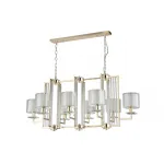 Подвесная люстра Crystal Lux NICOLAS SP8 L1000 GOLD/WHITE