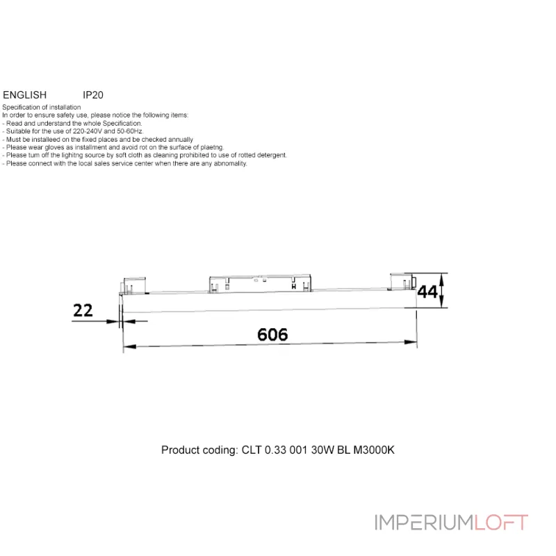 Светильник трековый магнитный Crystal Lux CLT 0.33 001 30W BL M3000K Светильник трековый магнитный Crystal Lux CLT 0.33 001 30W BL M3000K