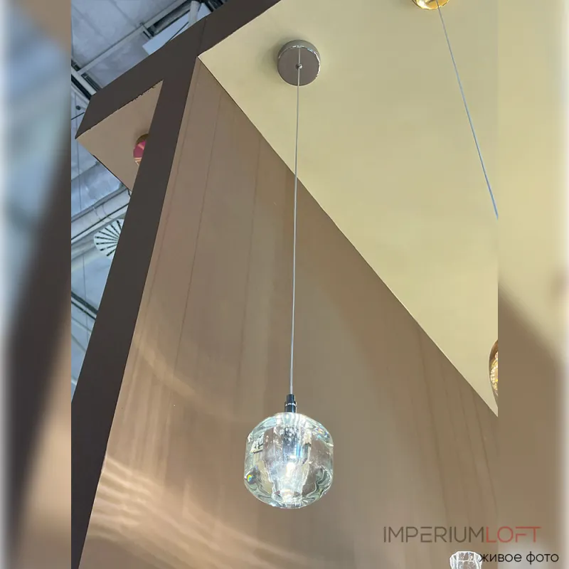 Подвесной светильник Crystal Lux BOX SP1 CHROME/TRANSPARENT