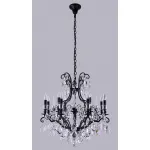 Подвесная люстра Crystal Lux MAGNIFICO SP13 BLACK/TRANSPARENT