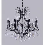 Подвесная люстра Crystal Lux MAGNIFICO SP13 BLACK/TRANSPARENT