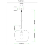 Подвесной светильник Crystal Lux AMOR SP1 WHITE