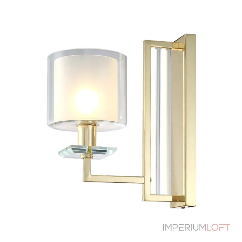 Бра Crystal Lux NICOLAS AP1 GOLD/WHITE