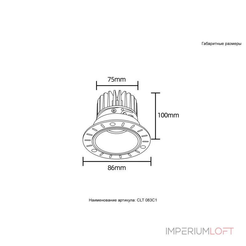Светильник встраиваемый Crystal Lux CLT 083C1 WH 3000K Светильник встраиваемый Crystal Lux CLT 083C1 WH 3000K