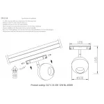 Светильник трековый магнитный Crystal Lux CLT 0.33 005 12W BL 4000K