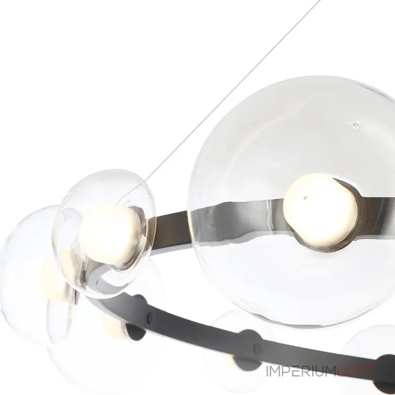 Подвесная люстра Crystal Lux BOSQUE SP12 BLACK/TRANSPARENT