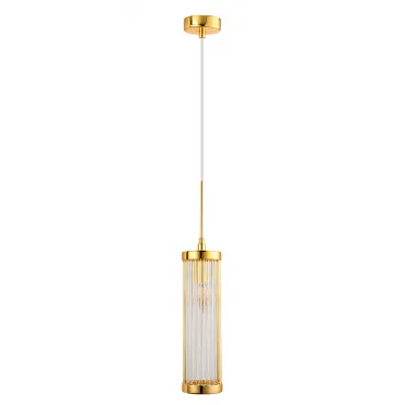 Светильник подвесной Crystal Lux TADEO SP1 D100 GOLD/TRANSPARENTE