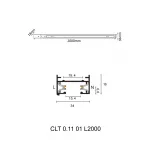 Шинопровод однофазный с питанием и заглушкой Crystal Lux CLT 0.11 01 L2000 BL от ImperiumLoft
