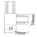 Соединитель L-образный (однофазный) Crystal Lux CLT 0.211 07 WH