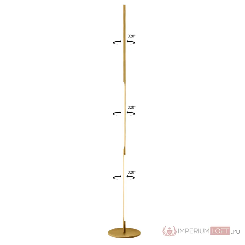 Торшер Crystal Lux LARGO PT25W GOLD от ImperiumLoft