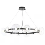 Подвесная люстра Crystal Lux BOSQUE SP12 BLACK/TRANSPARENT