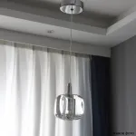 Подвесной светильник Crystal Lux BOX SP1 CHROME/TRANSPARENT