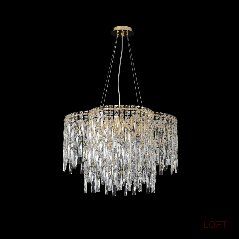 Подвесная люстра Crystal Lux ABRIL SP12 GOLD