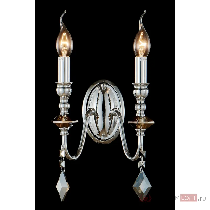 Бра Crystal Lux MERCEDES AP2 CHROME/SMOKE от ImperiumLoft