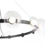 Подвесная люстра Crystal Lux BOSQUE SP12 BLACK/TRANSPARENT