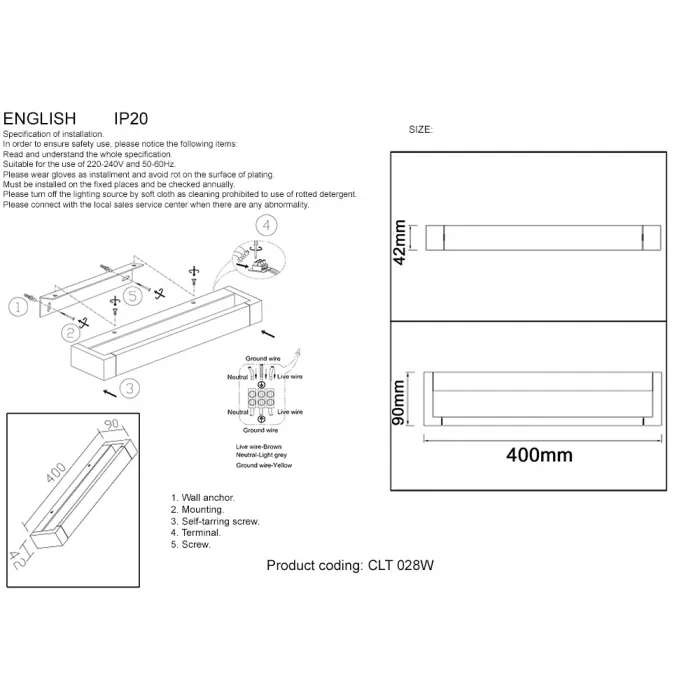 Бра Crystal Lux CLT 028W BL от ImperiumLoft