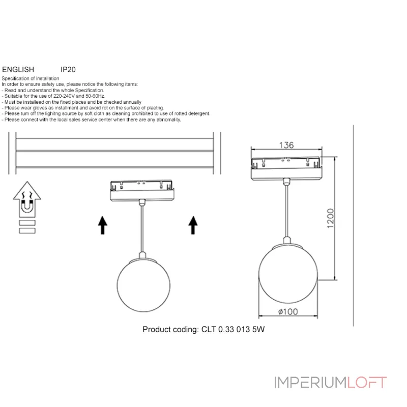 Светильник трековый магнитный Crystal Lux CLT 0.33 013 5W BL 4000K