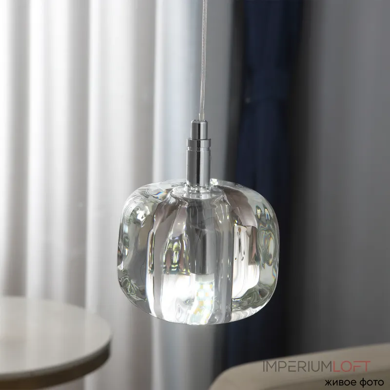 Подвесной светильник Crystal Lux BOX SP1 CHROME/TRANSPARENT