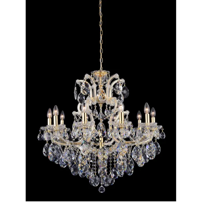 Люстра Crystal Lux ISABEL SP11 GOLD/TRANSPARENT от ImperiumLoft