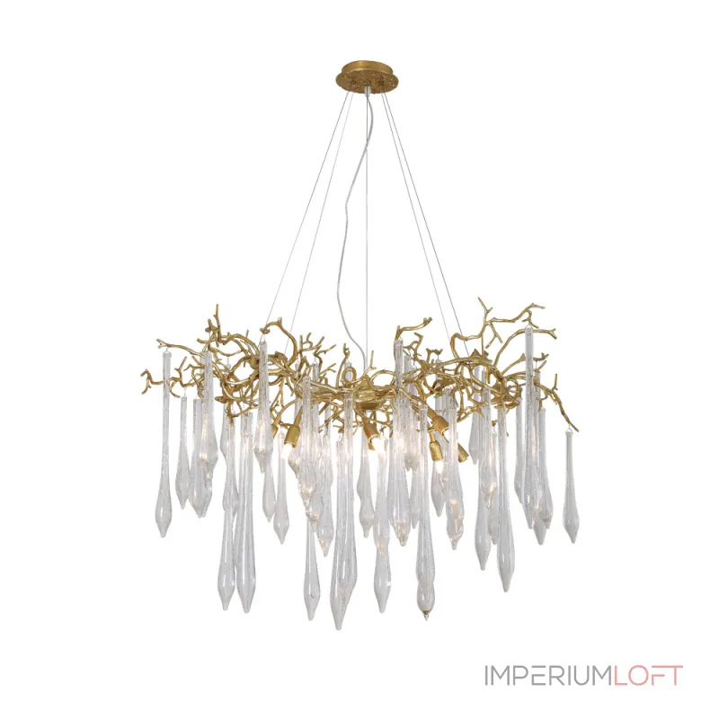 Подвесная люстра Crystal Lux REINA SP8 D1000 GOLD PEARL