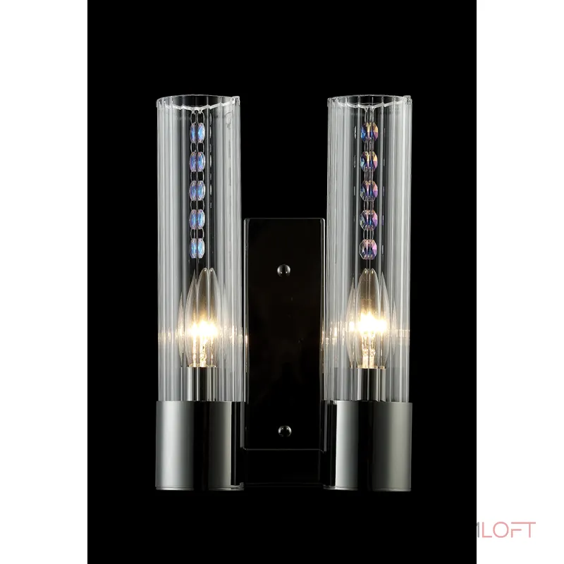 Бра Crystal Lux OTONO AP2 BLACK CHROMIUM/TRANSPARENTE Бра Crystal Lux OTONO AP2 BLACK CHROMIUM/TRANSPARENTE
