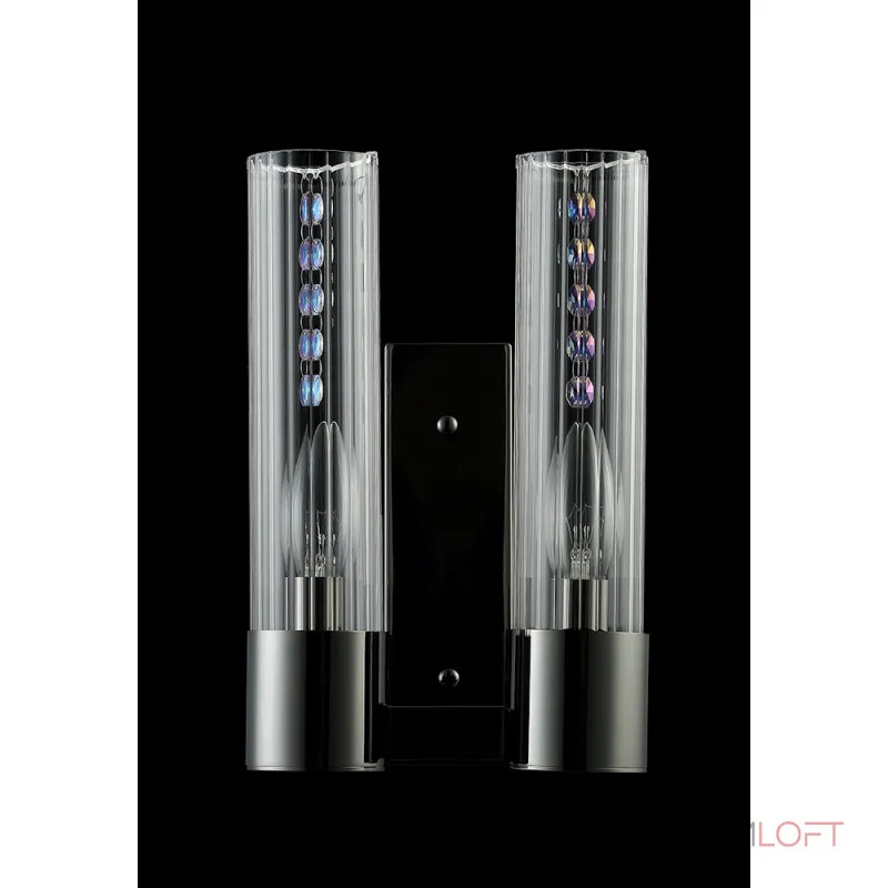 Бра Crystal Lux OTONO AP2 BLACK CHROMIUM/TRANSPARENTE Бра Crystal Lux OTONO AP2 BLACK CHROMIUM/TRANSPARENTE
