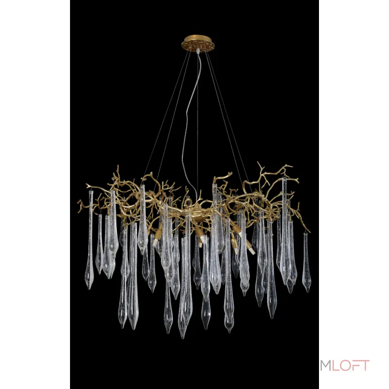 Подвесная люстра Crystal Lux REINA SP8 D1000 GOLD PEARL