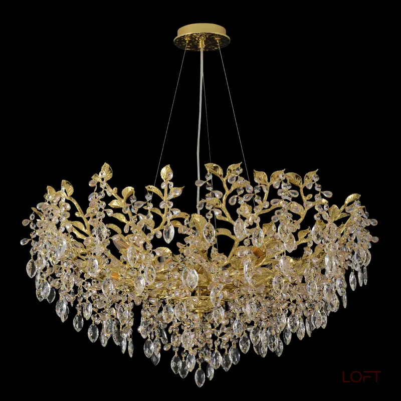 Подвесная люстра Crystal Lux EDEN SP10 GOLD 3870/310 Подвесная люстра Crystal Lux EDEN SP10 GOLD 3870/310