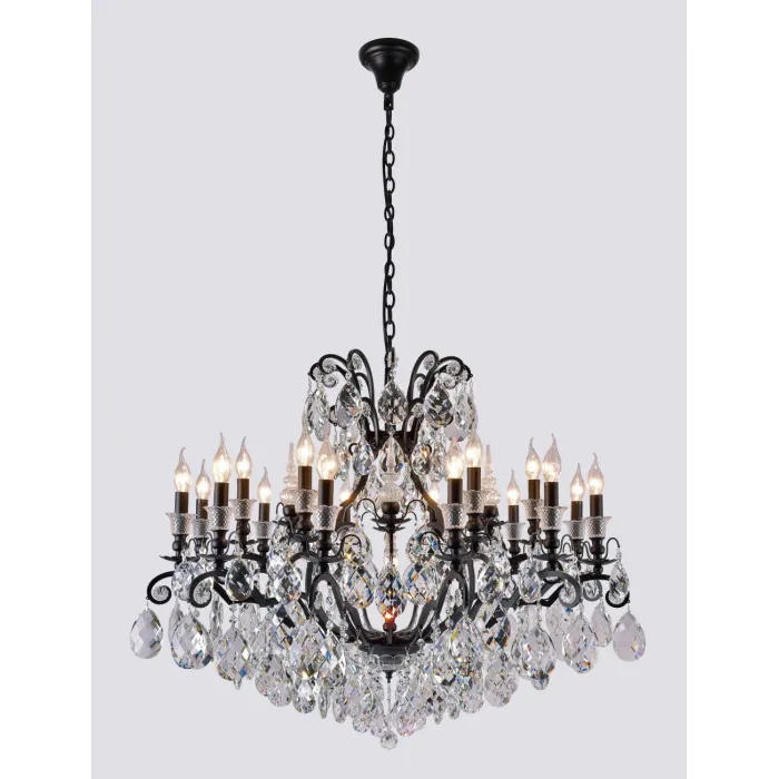Люстра Crystal Lux MAGNIFICO SP19 BLACK/TRANSPARENT от ImperiumLoft