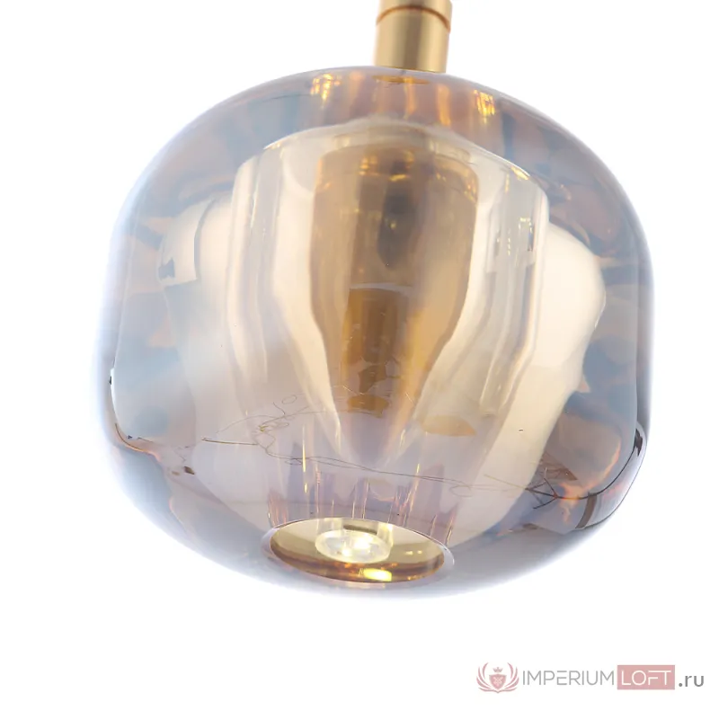 Светильник подвесной Crystal Lux BOX SP1 GOLD/AMBER