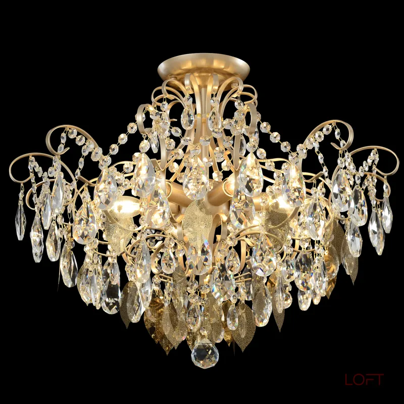 Светильник потолочный Crystal Lux ESMIRALDA PL6 GOLD 0523/106
