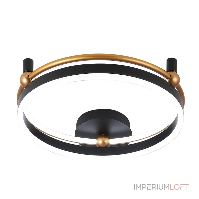 Светильник потолочный Crystal Lux FERNANDO PL48W LED BLACK/GOLD
