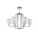 Подвесная люстра Crystal Lux NICOLAS SP-PL6 NICKEL/WHITE