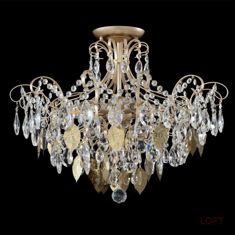 Светильник потолочный Crystal Lux ESMIRALDA PL6 GOLD 0523/106