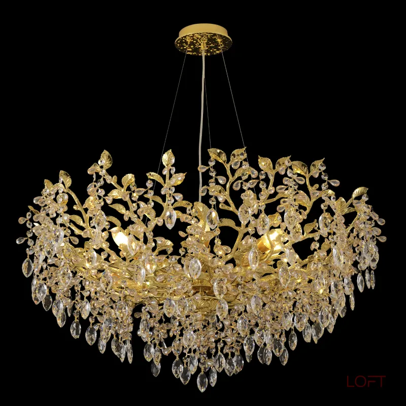 Подвесная люстра Crystal Lux EDEN SP10 GOLD 3870/310 Подвесная люстра Crystal Lux EDEN SP10 GOLD 3870/310