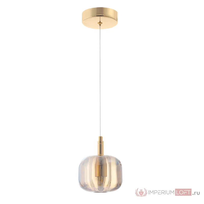 Светильник подвесной Crystal Lux BOX SP1 GOLD/AMBER